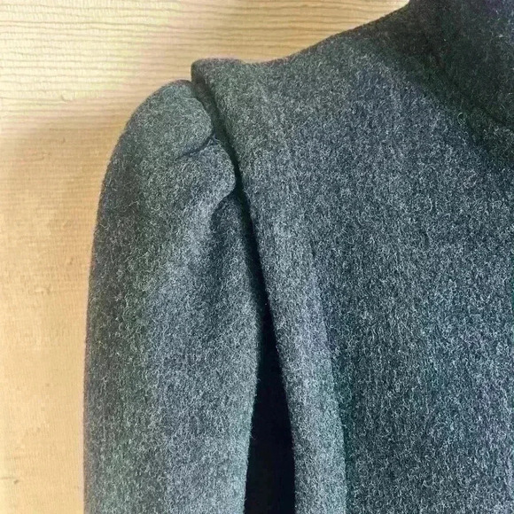 Gallery Tailored Mock Neck 100% Wool Coat - Picture 6 of 9